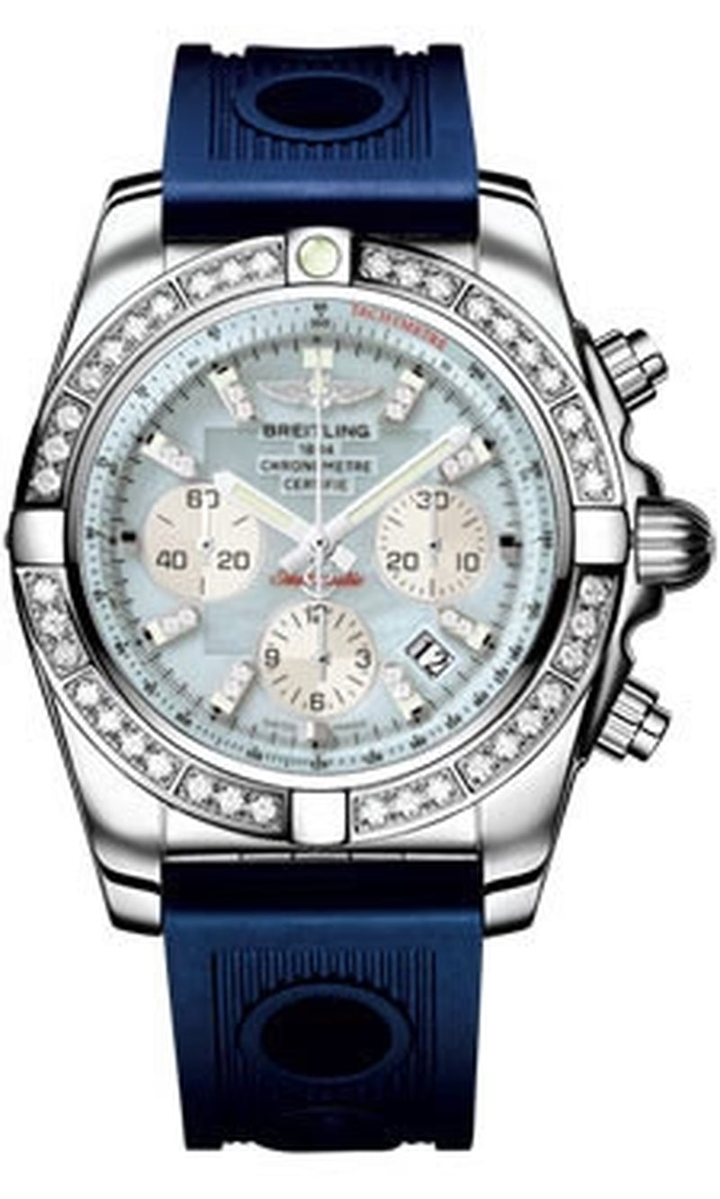 '- Chronomat 44 Steel 40 Diamond Bezel - Ocean Racer Strap