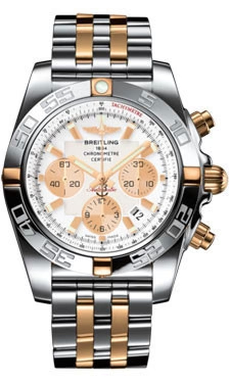 '- Chronomat 44 Two-Tone Polished Bezel - Pilot Bracelet - Two-Tone