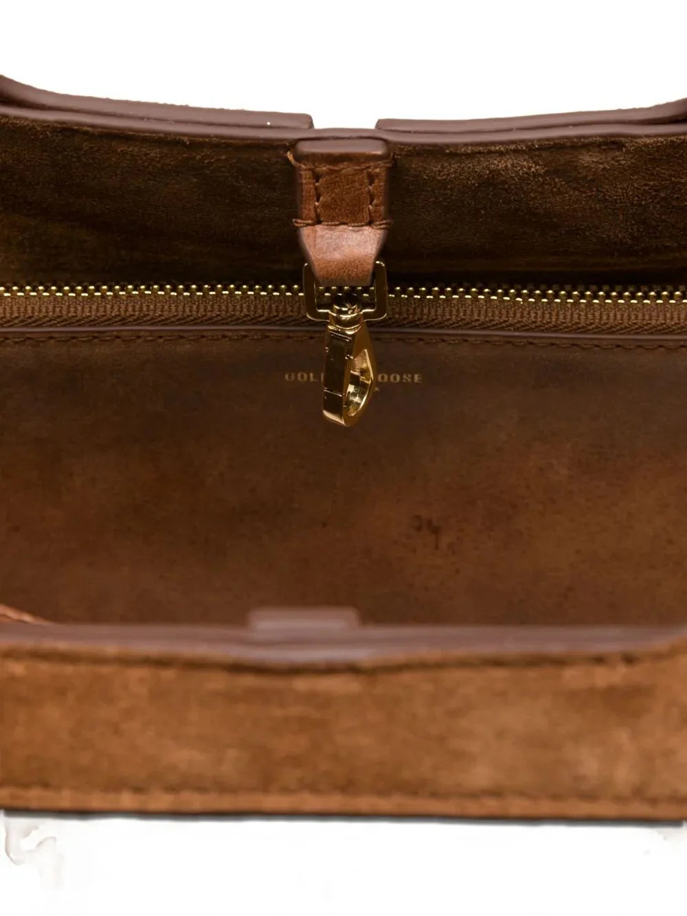 "24.7" FRINGED PALMELLATO LEATHER and SUEDE BODY GOLD METAL DETAILS