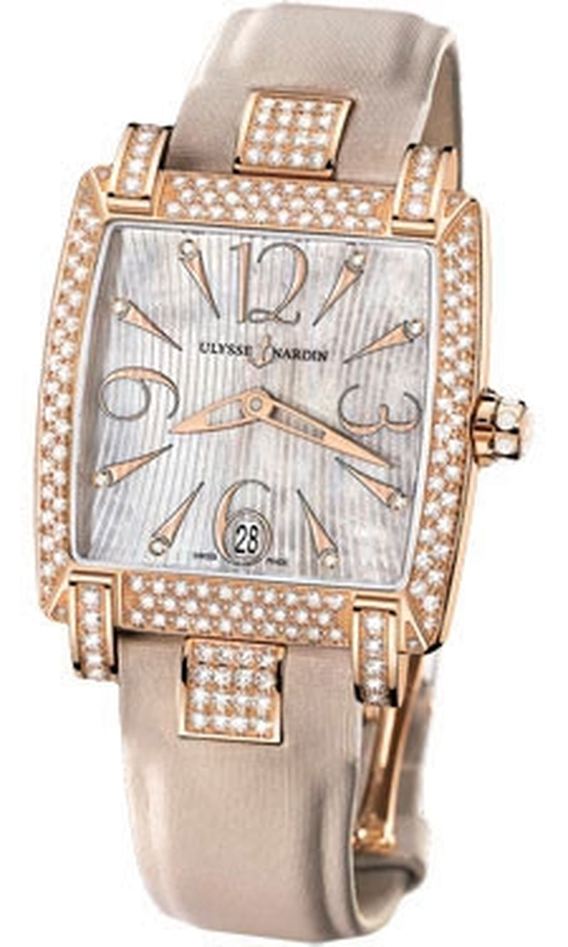 '- Caprice - Rose Gold - Diamonds - Leather Strap