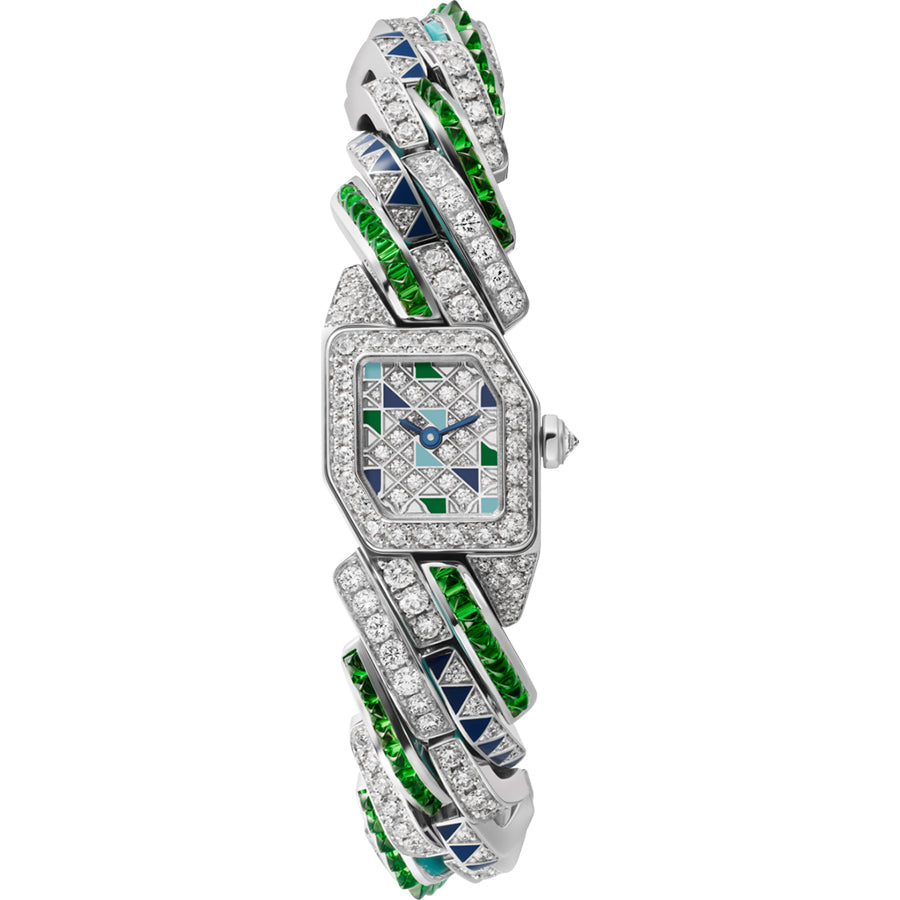 Cartier Maillon De Cartier 16mm Quartz WJBJ0008 Diamond Tsavorttes Lacquer Dial