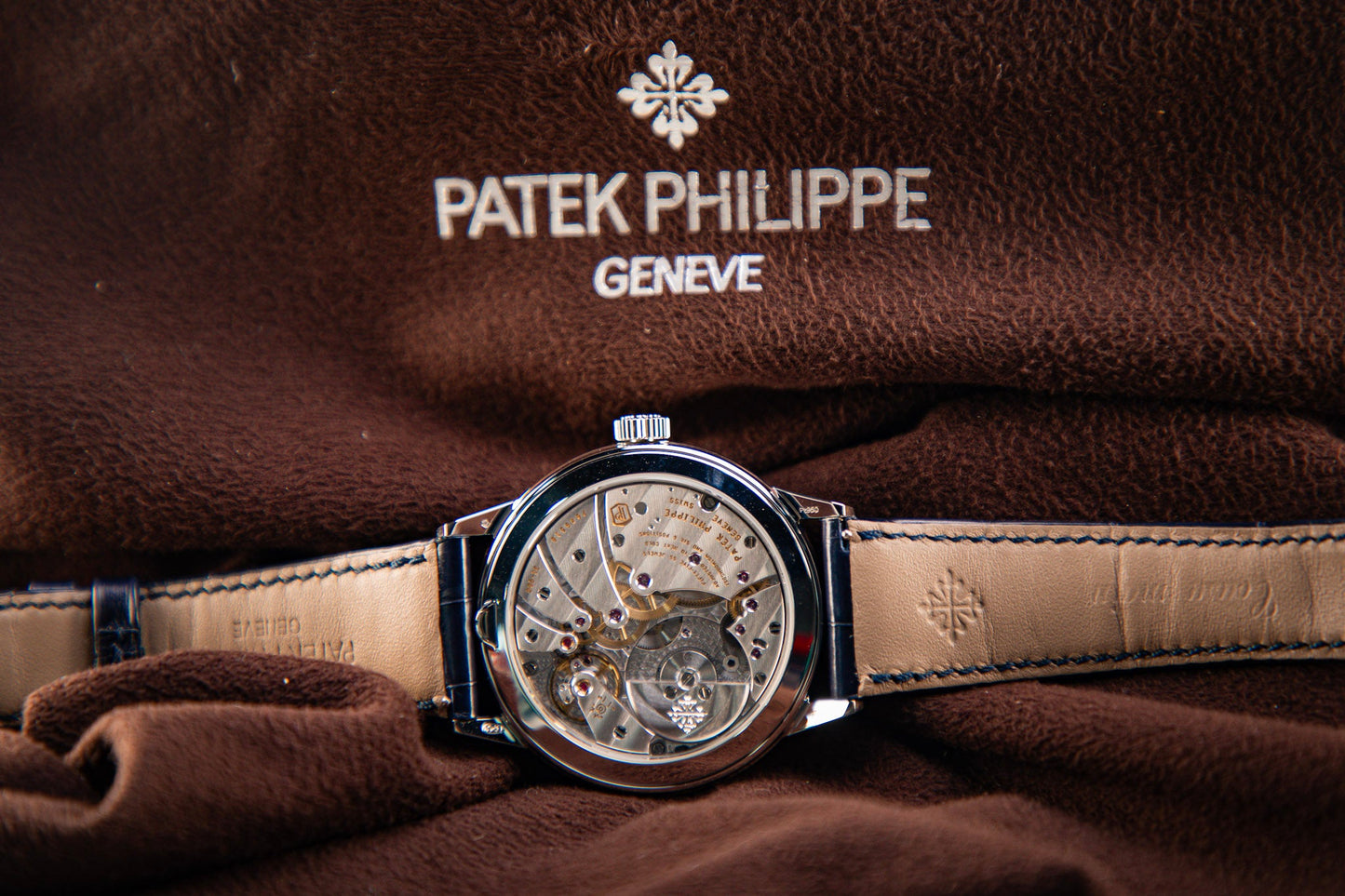 Patek Philippe Grand Complications 41.3 mm Blue Dial Platinum   Leather Strap 5236P-001