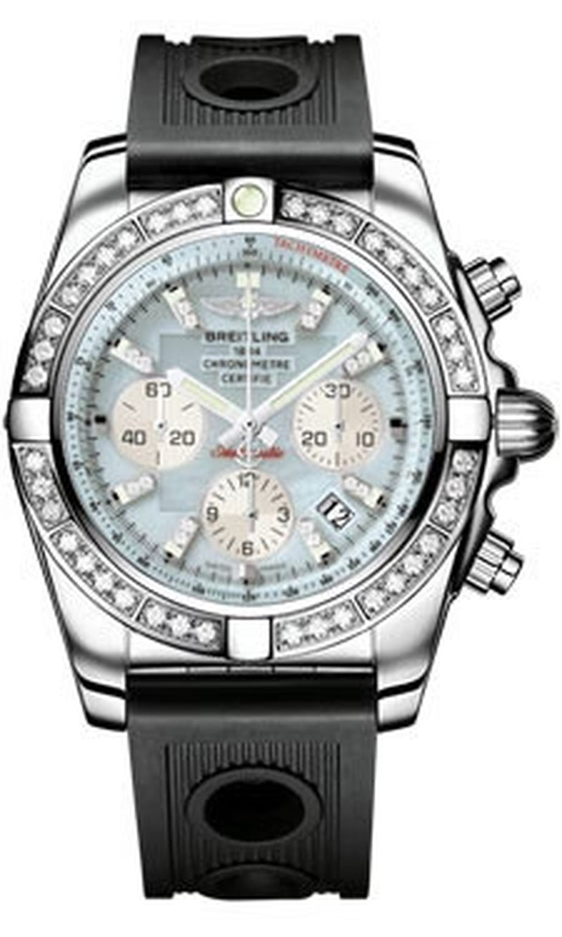 '- Chronomat 44 Steel 40 Diamond Bezel - Ocean Racer Strap