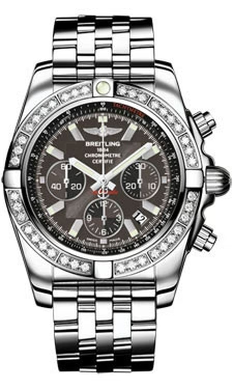 '- Chronomat 44 Steel 40 Diamond Bezel - Pilot Bracelet