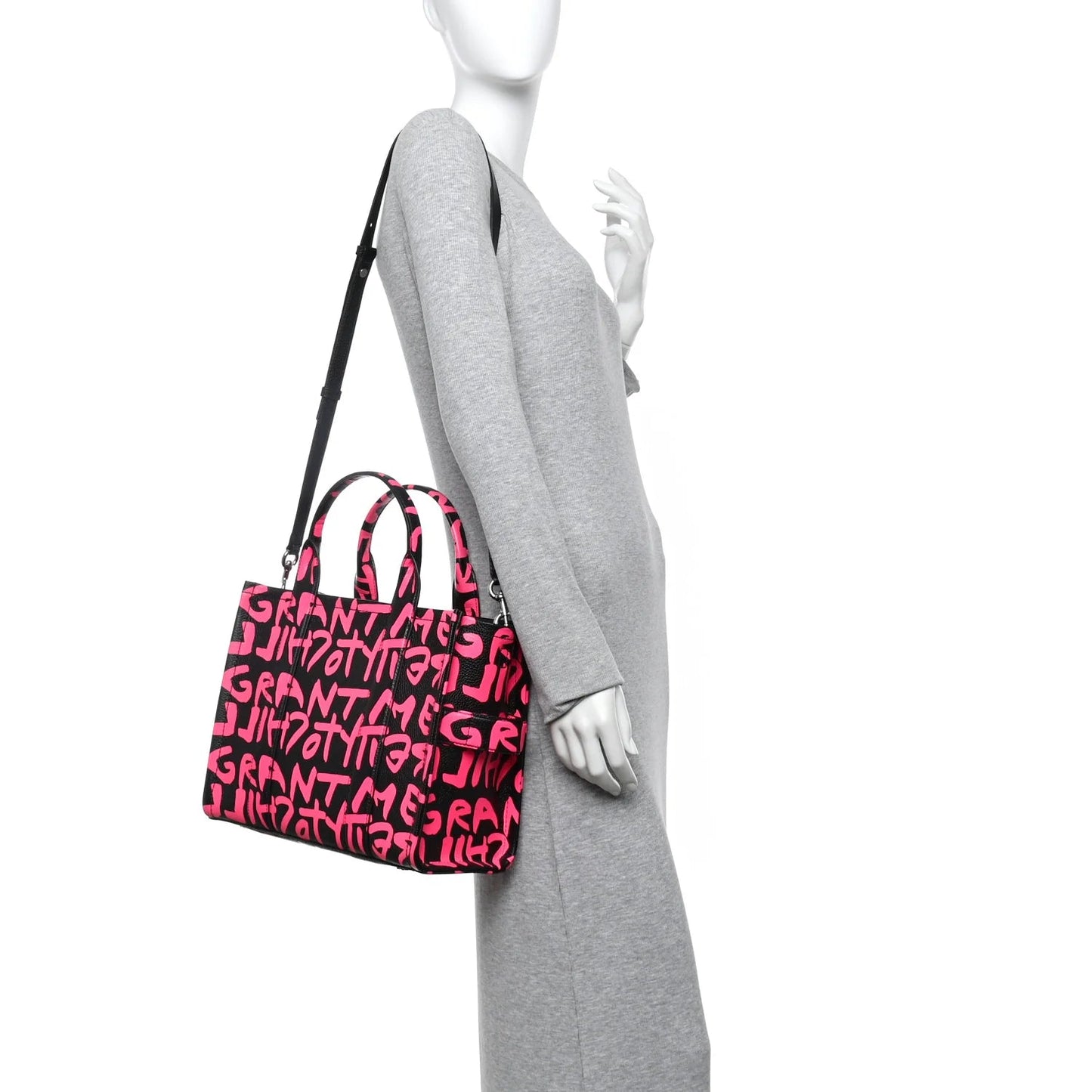 X STEPHEN SPROUSE Grained Calfskin Medium the Tote Bag Pink