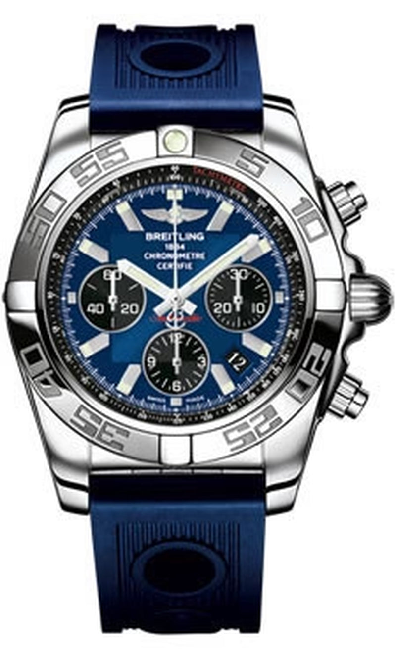 '- Chronomat 44 Steel Polished Bezel - Ocean Racer Strap
