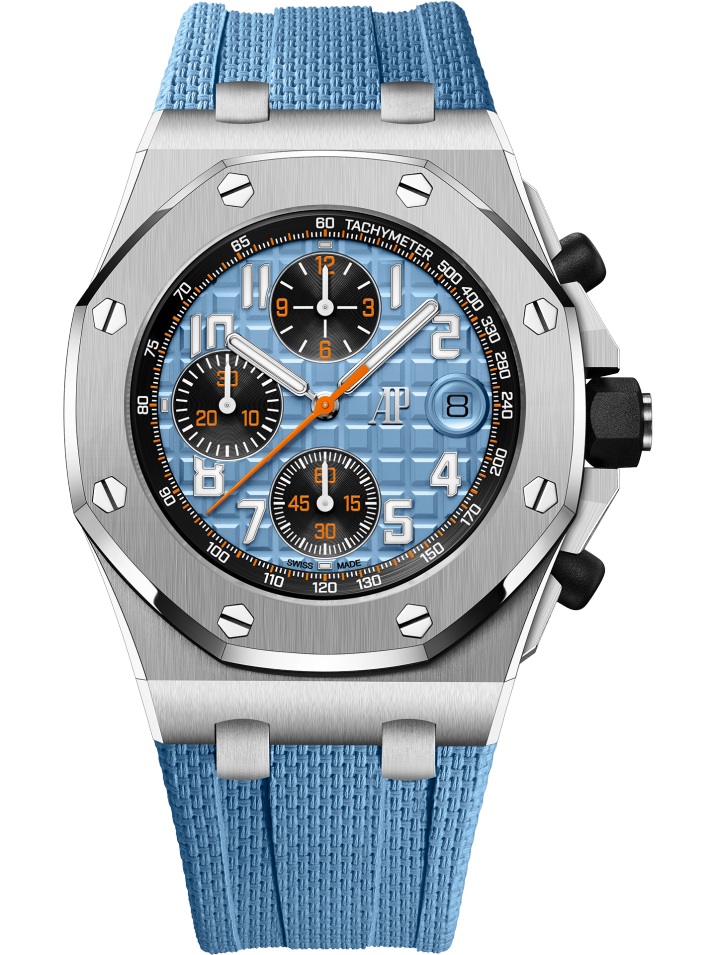 Audemars Piguet Royal Oak Offshore Selfwinding Chronograph 42mm Stainless Steel Blue Dial Rubber Strap 26238ST.OO.A340CA.01