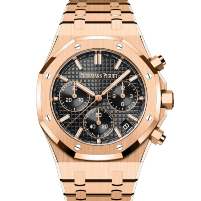 Audemars Piguet Royal Oak 41mm Black Dial Rose Gold Bracelet 50th Anniversary 26240OR.OO.1320OR.02