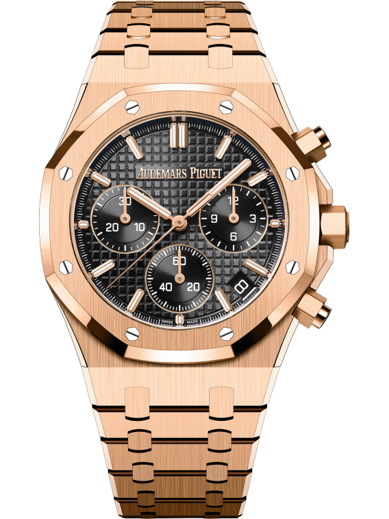 AUDEMARS PIGUET ROSE GOLD BLACK DIAL ROYAL OAK CHRONOGRAPH | 26240OR.OO.1320OR.06