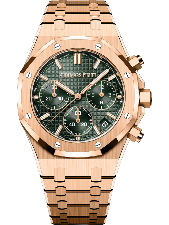 AUDEMARS PIGUET ROSE GLD GREEN DIAL ROYAL OAK CHRONOGRAPH | 26240OR.OO.1320OR.08