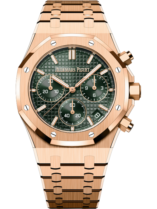 AUDEMARS PIGUET ROSE GLD GREEN DIAL ROYAL OAK CHRONOGRAPH | 26240OR.OO.1320OR.08