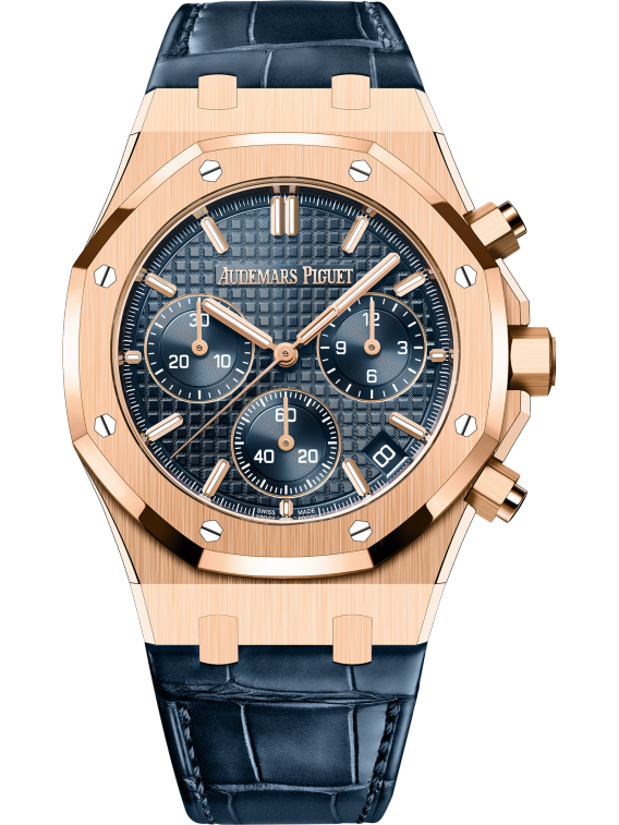 AUDEMARS PIGUET ROYAL OAK ROSE GOLD BLUE DIAL CHRONOGRAPH | 26240OR.OO.D315CR.02
