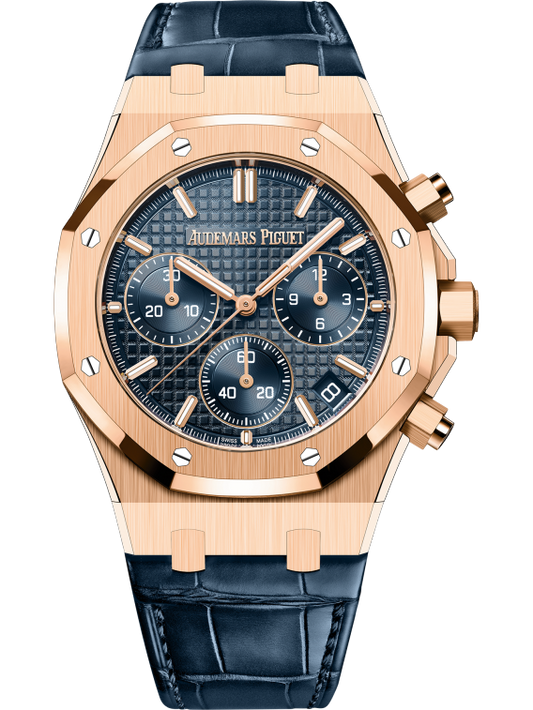 AUDEMARS PIGUET ROYAL OAK ROSE GOLD BLUE DIAL CHRONOGRAPH | 26240OR.OO.D315CR.02