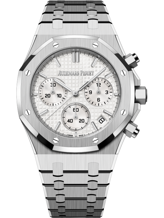 AUDEMARS PIGUET ROYAL OAK STEEL WHITE DIAL CHRONOGRAPH | 26240ST.OO.1320ST.07