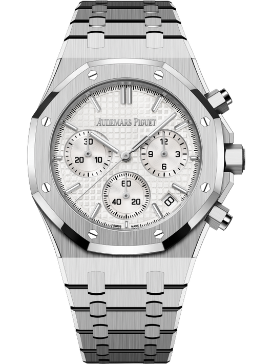AUDEMARS PIGUET ROYAL OAK STEEL WHITE DIAL CHRONOGRAPH | 26240ST.OO.1320ST.07