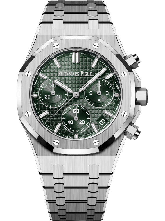 AUDEMARS PIGUET ROYAL OAK STEEL GREEN CHRONOGRAPH | 26240ST.OO.1320ST.08