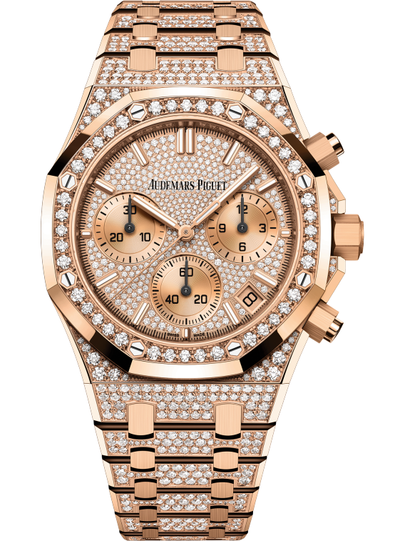 AUDEMARS PIGUET ROYAL OAK ROSE GOLD DIAMOND CHRONOGRAPH | 26242OR.ZZ.1322OR.02