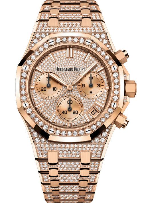 AUDEMARS PIGUET ROYAL OAK ROSE GOLD DIAMOND CHRONOGRAPH | 26242OR.ZZ.1322OR.02