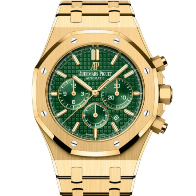 Audemars Piguet Royal Oak Chronograph 41mm Green Dial Yellow Gold 26331BA.OO.1220BA.02
