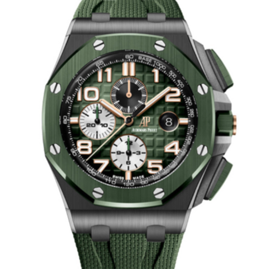 Audemars Piguet Royal Oak Offshore 44mm Green Ceramic Dial Strap 26405CE.OO.A056CA.01