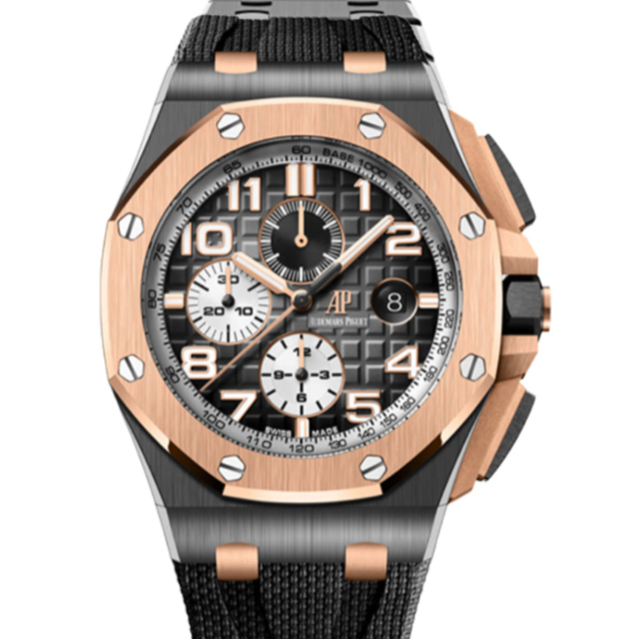Audemars Piguet Royal Oak Offshore 44mm Smoked Grey Dial Pink Gold Bracelet 26405NR.OO.A002CA.01