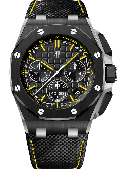Audemars Piguet Royal Oak Offshore Chronograph "End of Days" 43mm Ceramic Black Yellow Dial 26420CE.OO.A005VE.01
