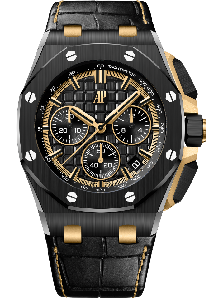 Audemars Piguet Royal Oak Offshore Chronograph 43mm Ceramic Yellow Gold Links Black Dial 26420CE.OO.A127CR.01