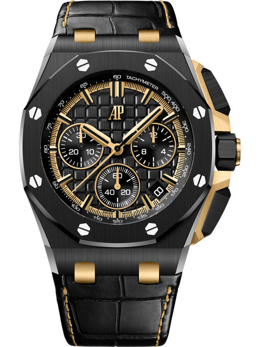 Audemars Piguet Royal Oak Offshore Chronograph 43mm Ceramic Yellow Gold Links Black Dial 26420CE.OO.A127CR.01