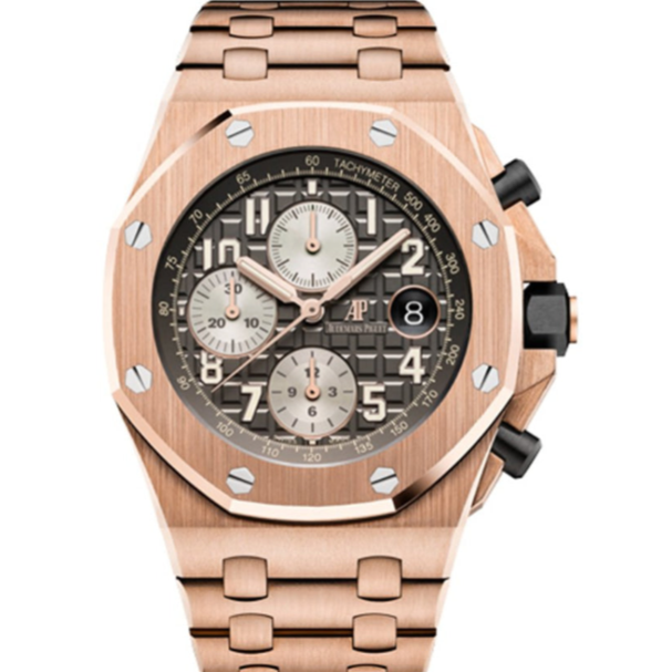 Audemars Piguet Royal Oak Offshore Chronograph 42mm Grey Ruthenium Dial Rose Gold Bracelet 26470OR.OO.1000OR.02