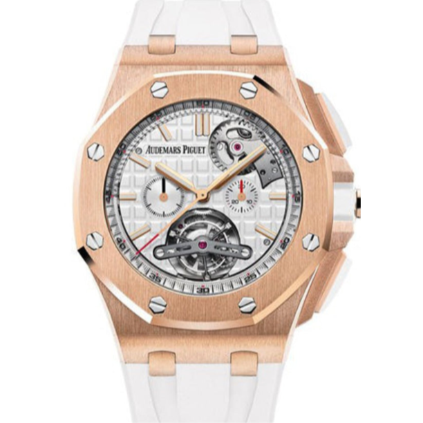 Audemars Piguet Royal Oak Offshore 44mm Silver Dial Rose Gold Strap 26540OR.OO.A010CA.01