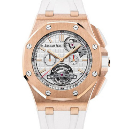 Audemars Piguet Royal Oak Offshore 44mm Silver Dial Rose Gold Strap 26540OR.OO.A010CA.01