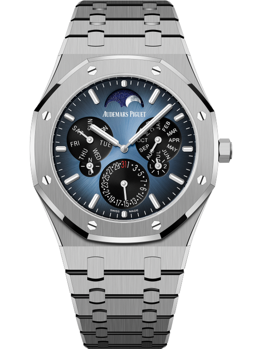 Audemars Piguet Royal Oak 26586TI.OO.1240TI.01, Titanium, Blue Dial, 41mm
