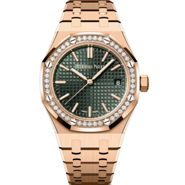 Audemars Piguet Grande Tapisserie Royal Oak 37mm Khaki Green Dial Rose Gold 15551OR.ZZ.1356OR.03