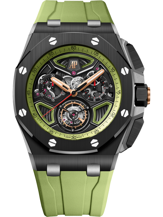 Audemars Piguet Royal Oak Offshore Selfwinding Flying Tourbillon Chronograph 43mm Ceramic Black/Green Dial 26622CE.OO.D062CA.01