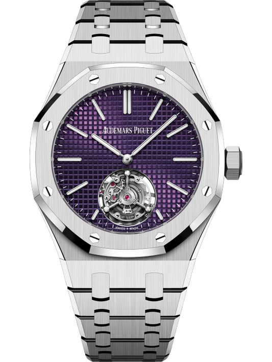 Audemars Piguet Royal Oak Flying Tourbillion Extra-Thin (RD#3) 37mm Stainless Steel Plum Dial 26660ST.OO.1356ST.02