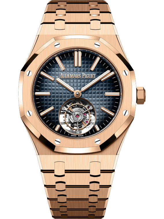 Audemars Piguet Royal Oak 26730OR.OO.1320OR.02 Tourbillon, 18K Rose Gold, Blue Dial 41 mm