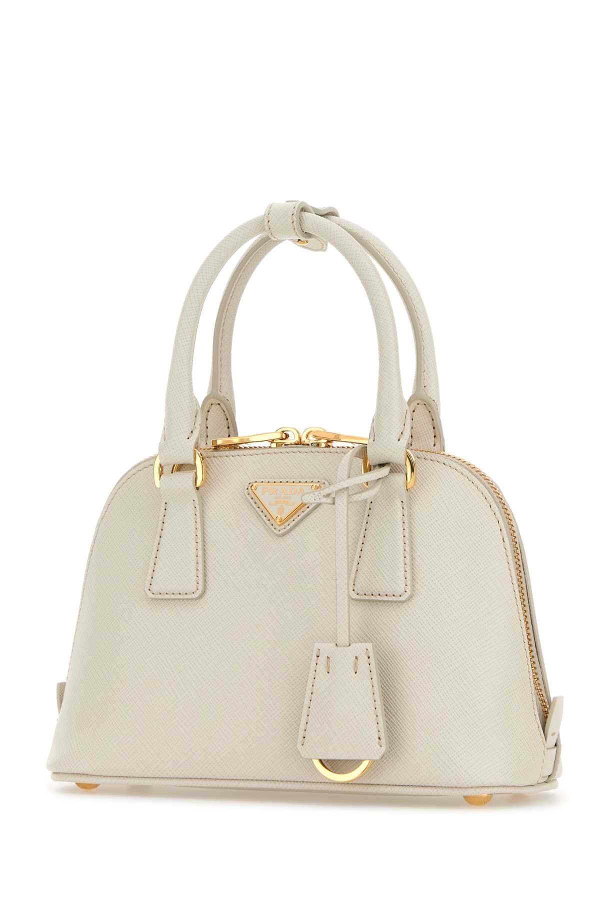 WHITE LEATHER HANDBAG