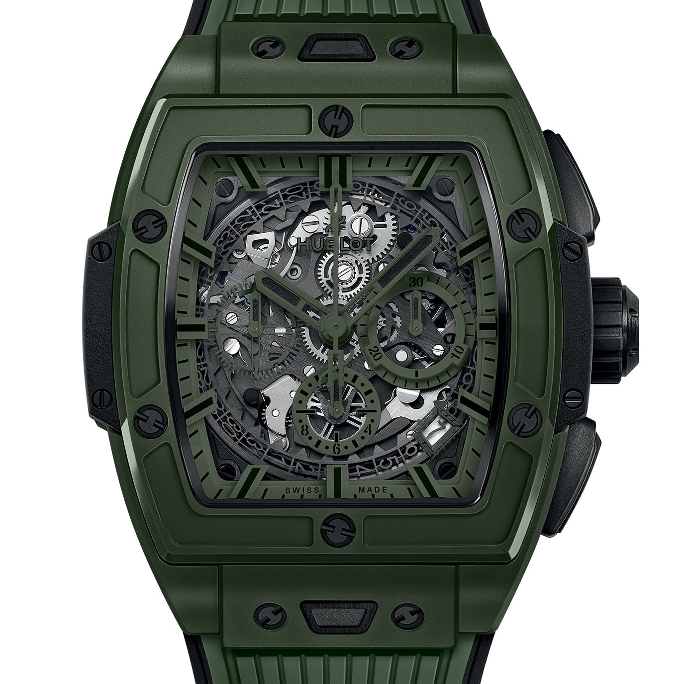 Unworn Hublot Spirit of Big Bang Dark Green Ceramic 42, 642.GX.5210.RX, box and papers