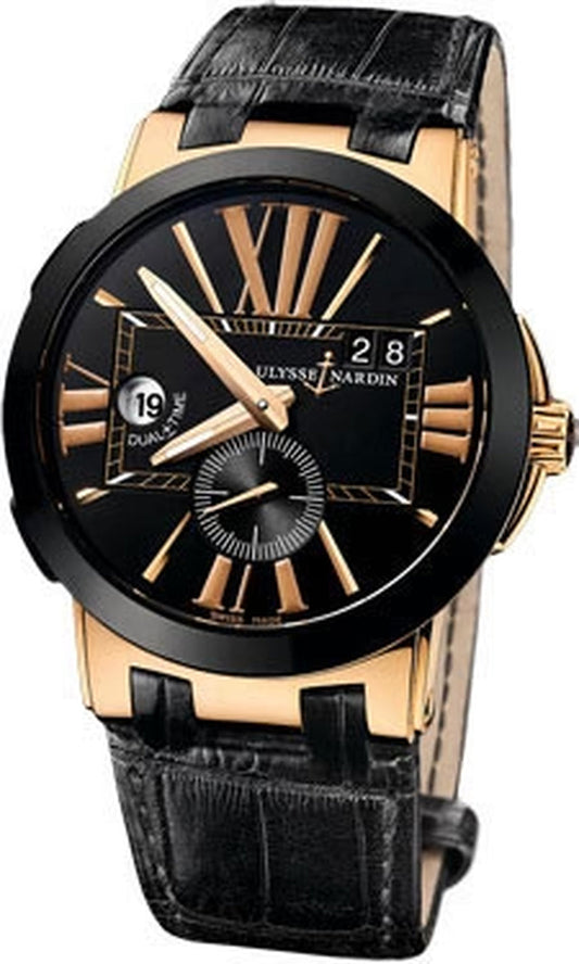 '- Executive Dual Time - Rose Gold - Ceramic Bezel