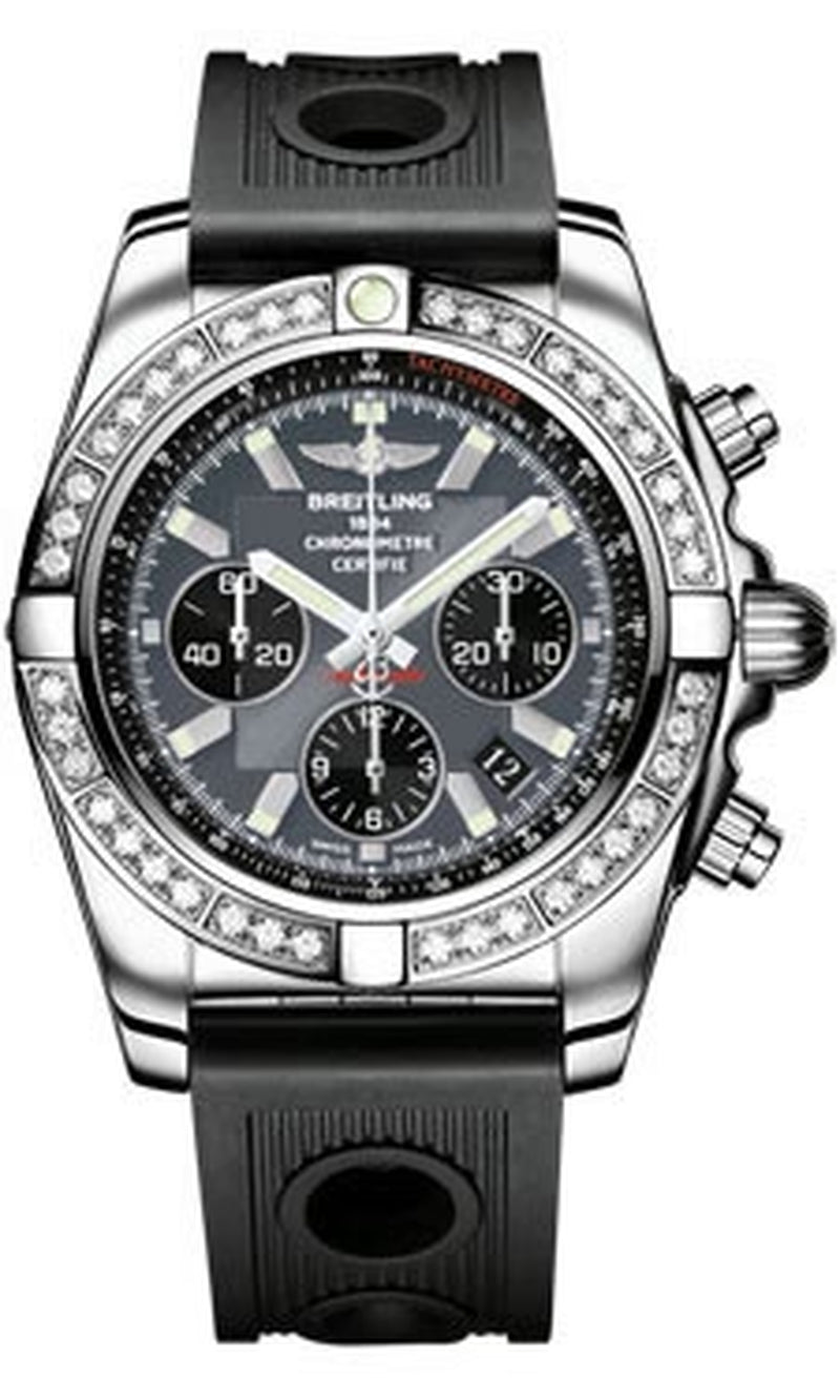 '- Chronomat 44 Steel 40 Diamond Bezel - Ocean Racer Strap