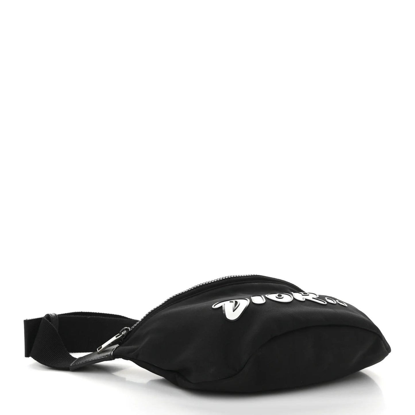 X KAWS Nylon Calfskin Bee Belt Bag Black