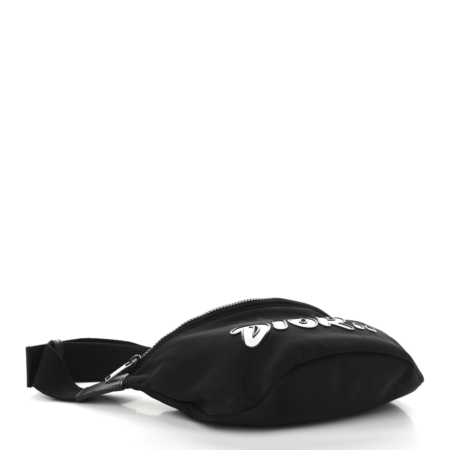 X KAWS Nylon Calfskin Bee Belt Bag Black