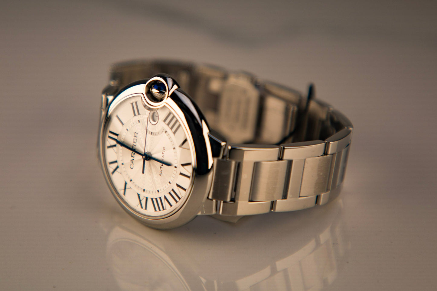 Cartier Ballon Bleu 40 mm Steel Silver Dial Bracelet WSBB0040