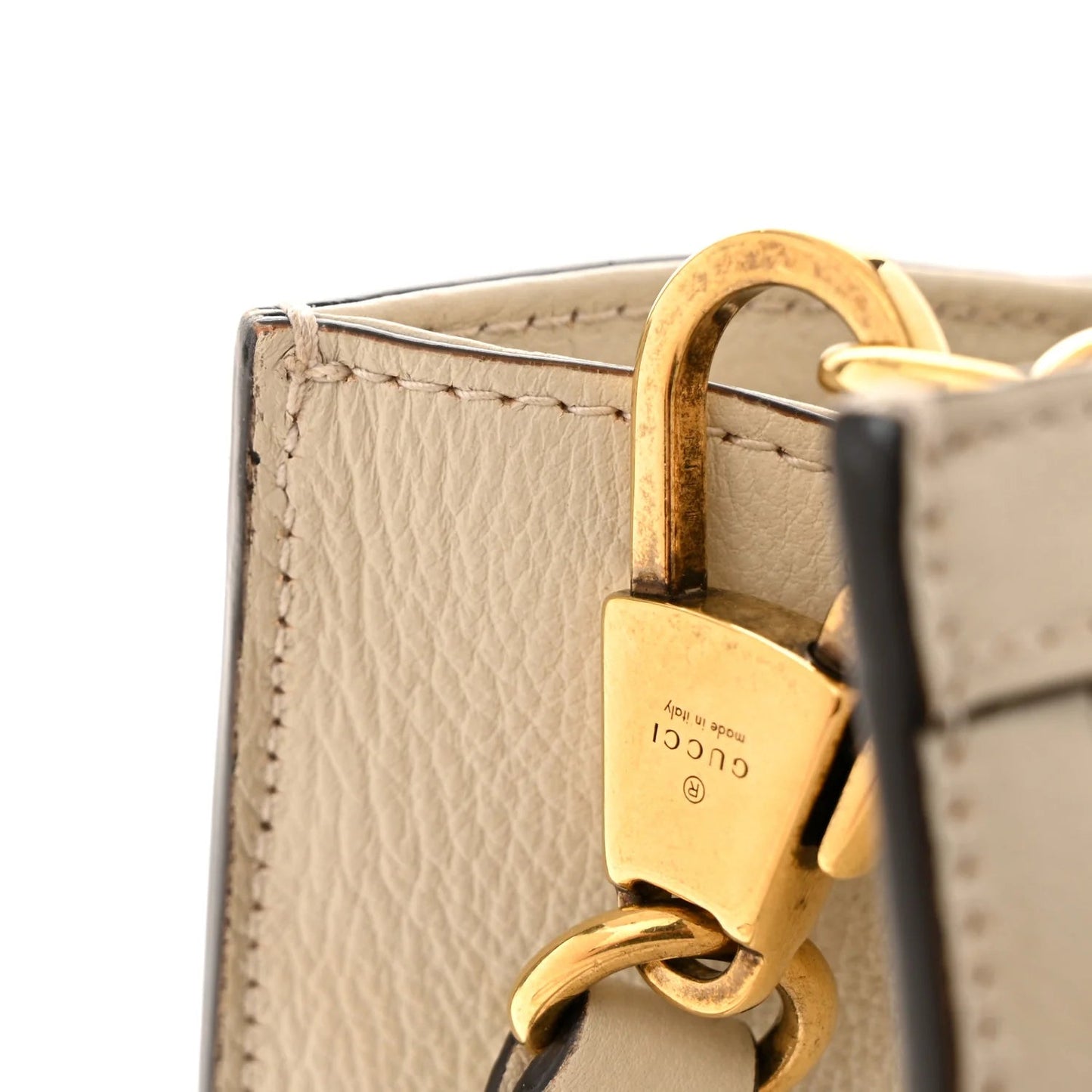 Wonka Mini Diana Tote Bag in Mystic White and Orange Fluo Calfskin