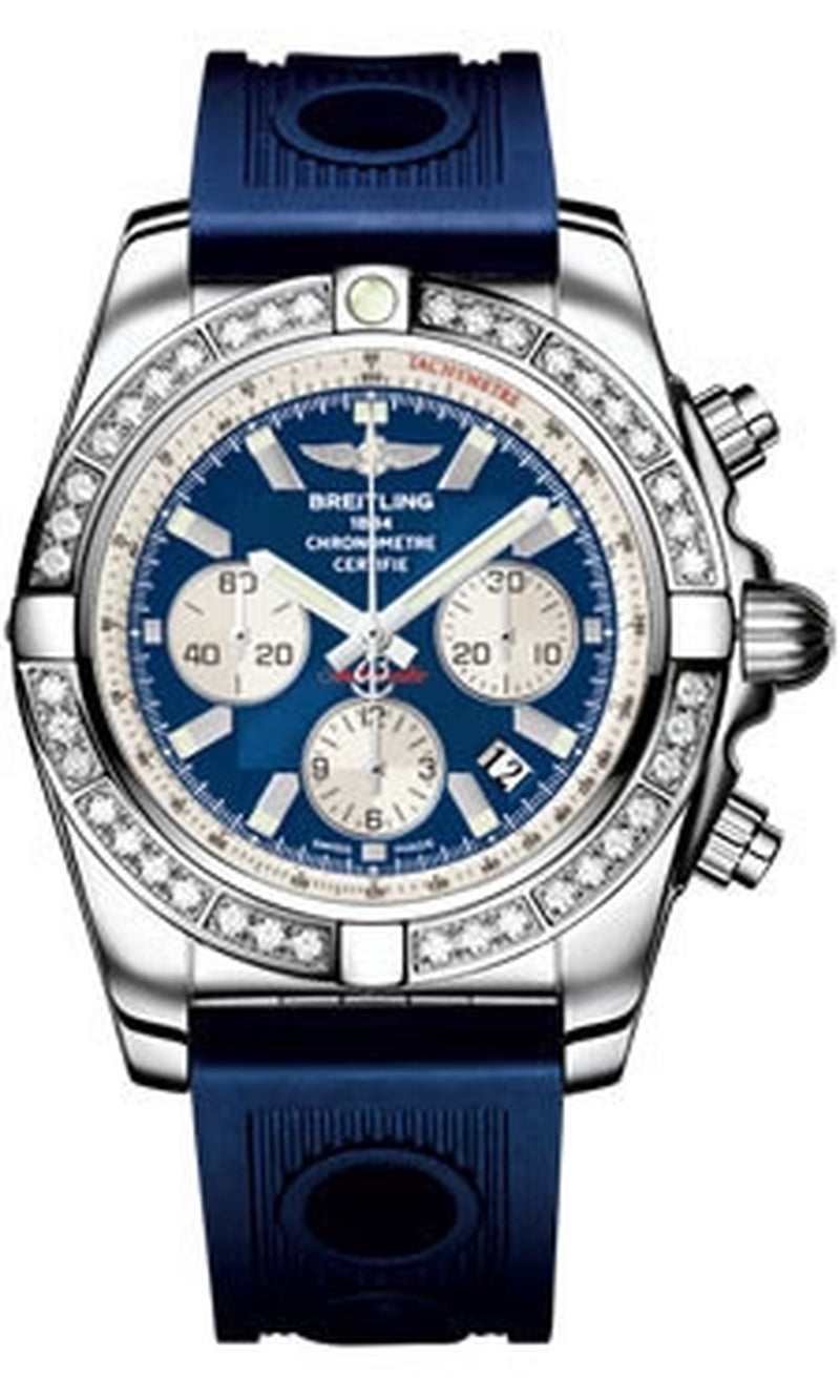 '- Chronomat 44 Steel 40 Diamond Bezel - Ocean Racer Strap