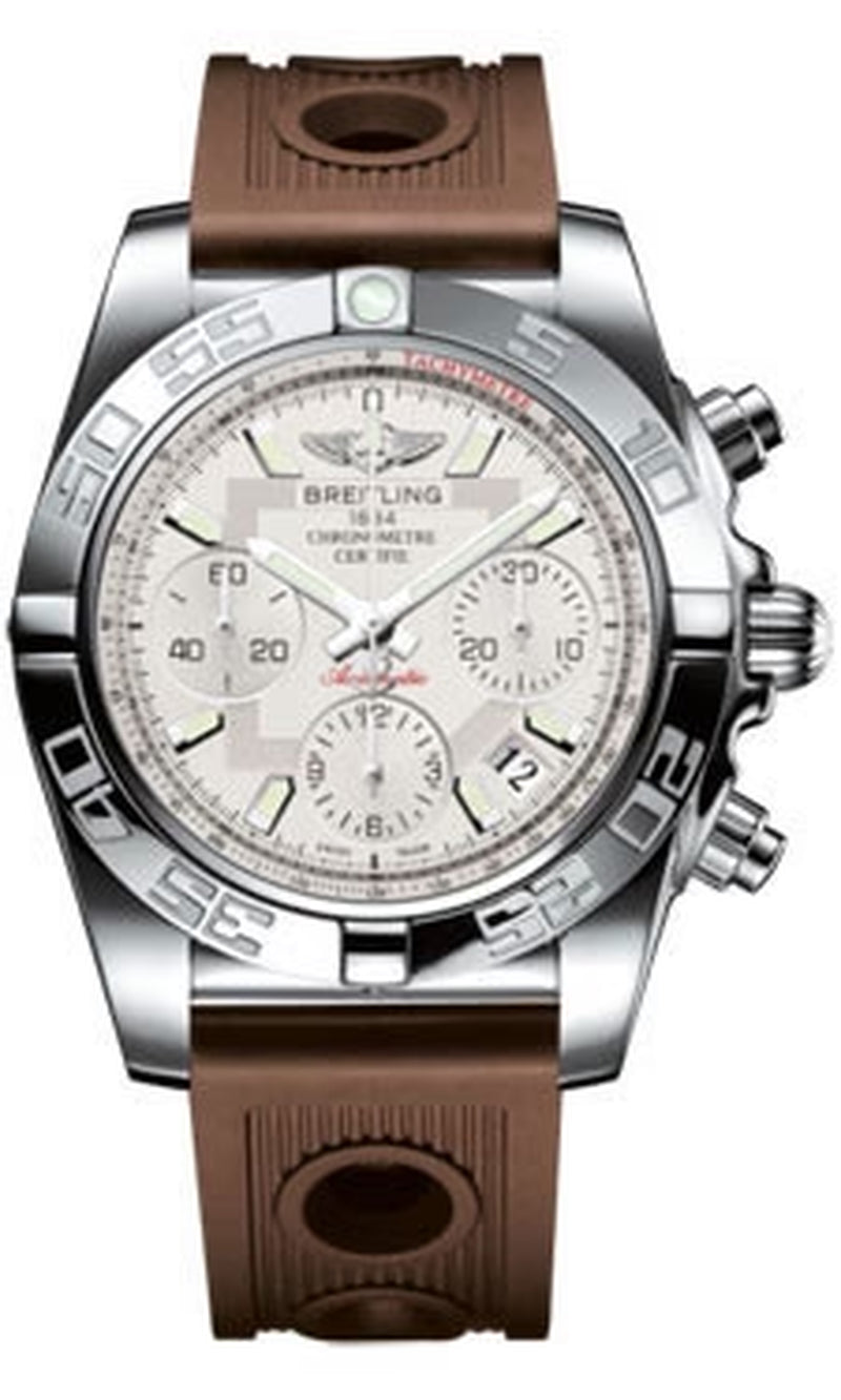'- Chronomat 41 Steel Polished Bezel - Ocean Racer Strap