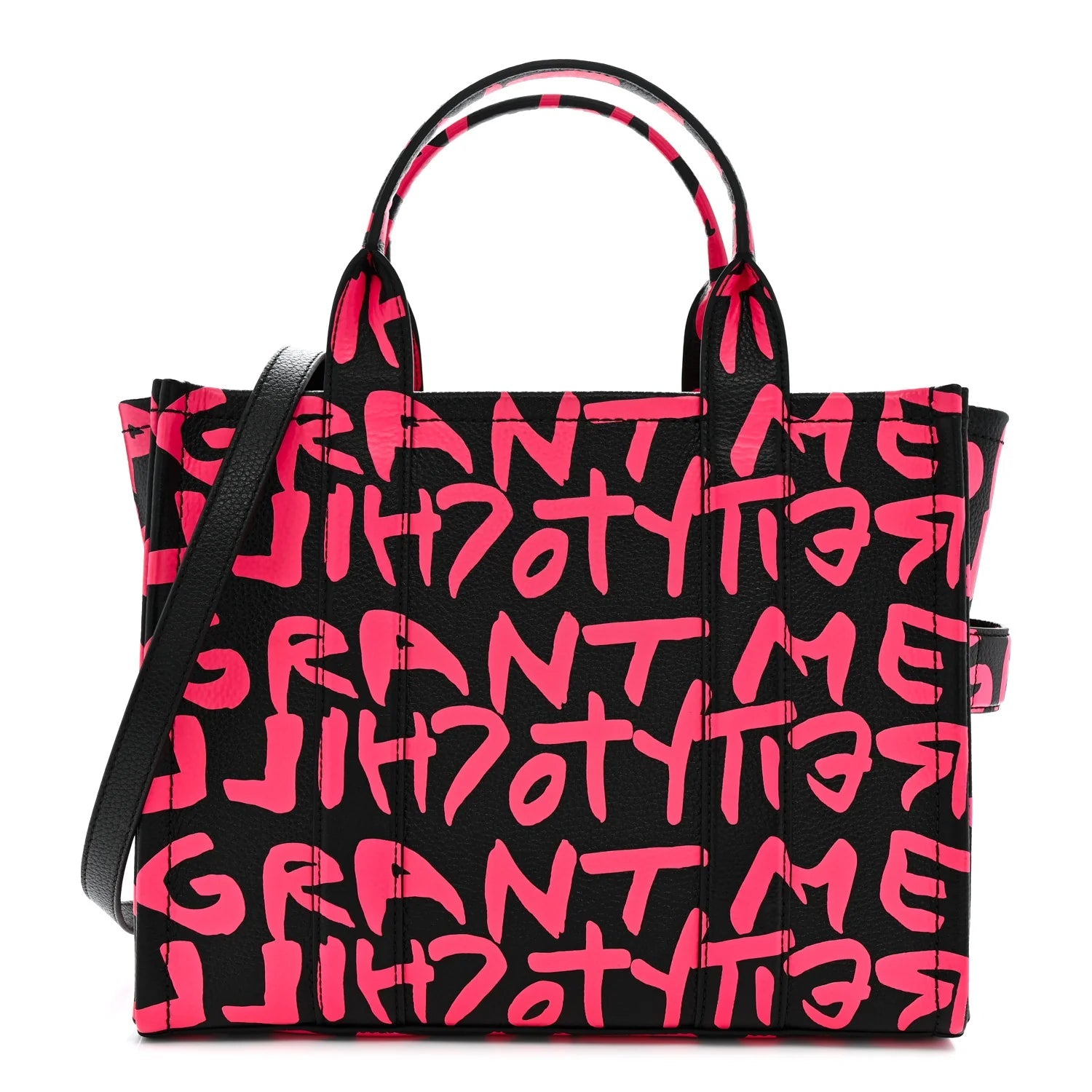 X STEPHEN SPROUSE Grained Calfskin Medium the Tote Bag Pink