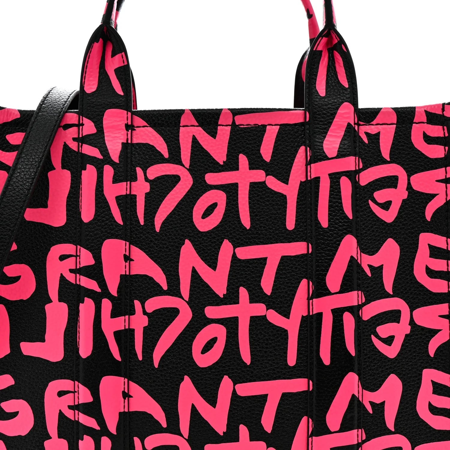 X STEPHEN SPROUSE Grained Calfskin Medium the Tote Bag Pink