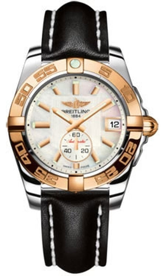 '- Galactic 36 Automantic Steel-Rose Gold - Leather Strap