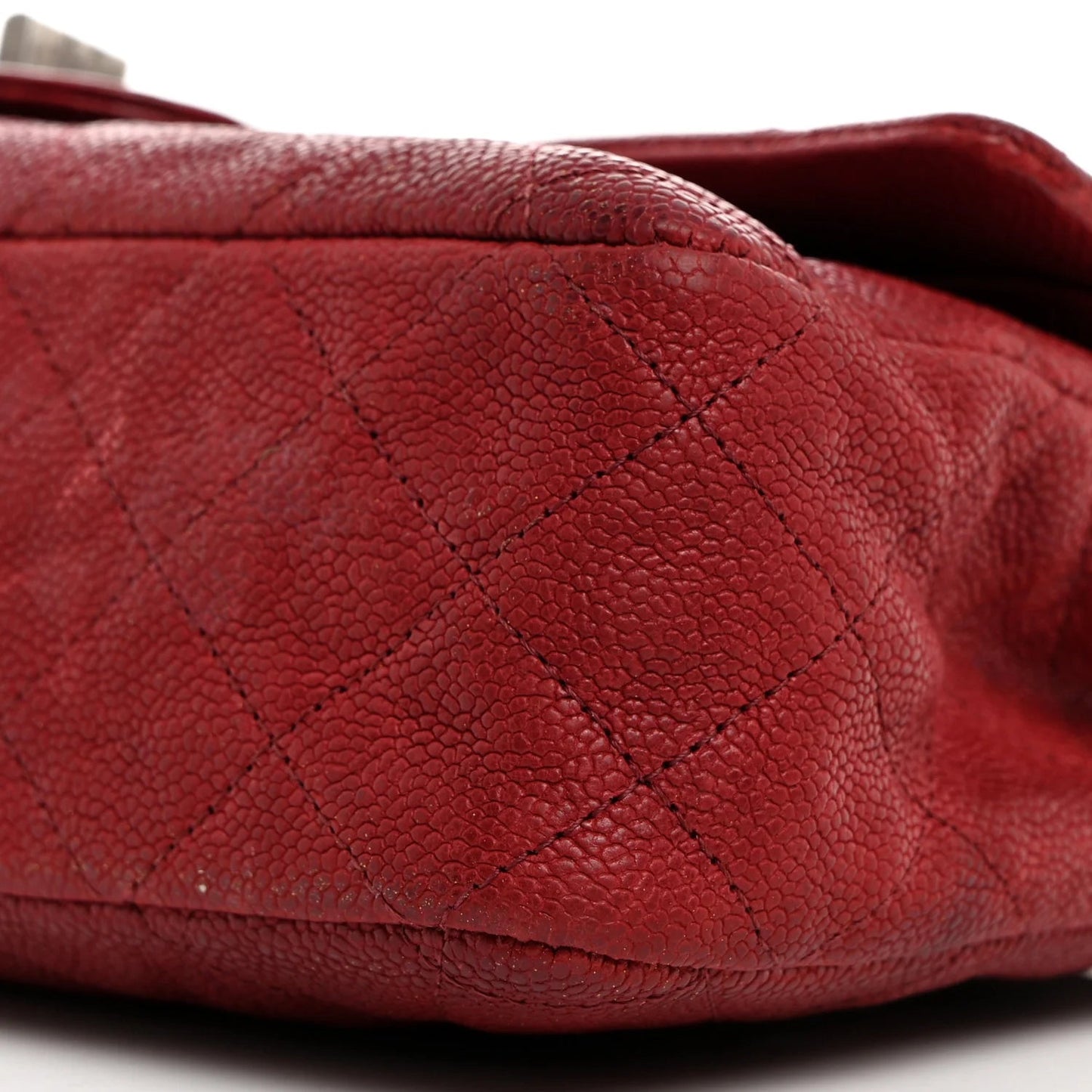 Washed Caviar Quilted 2.55 Reissue 225 Bijoux Chain Flap Red